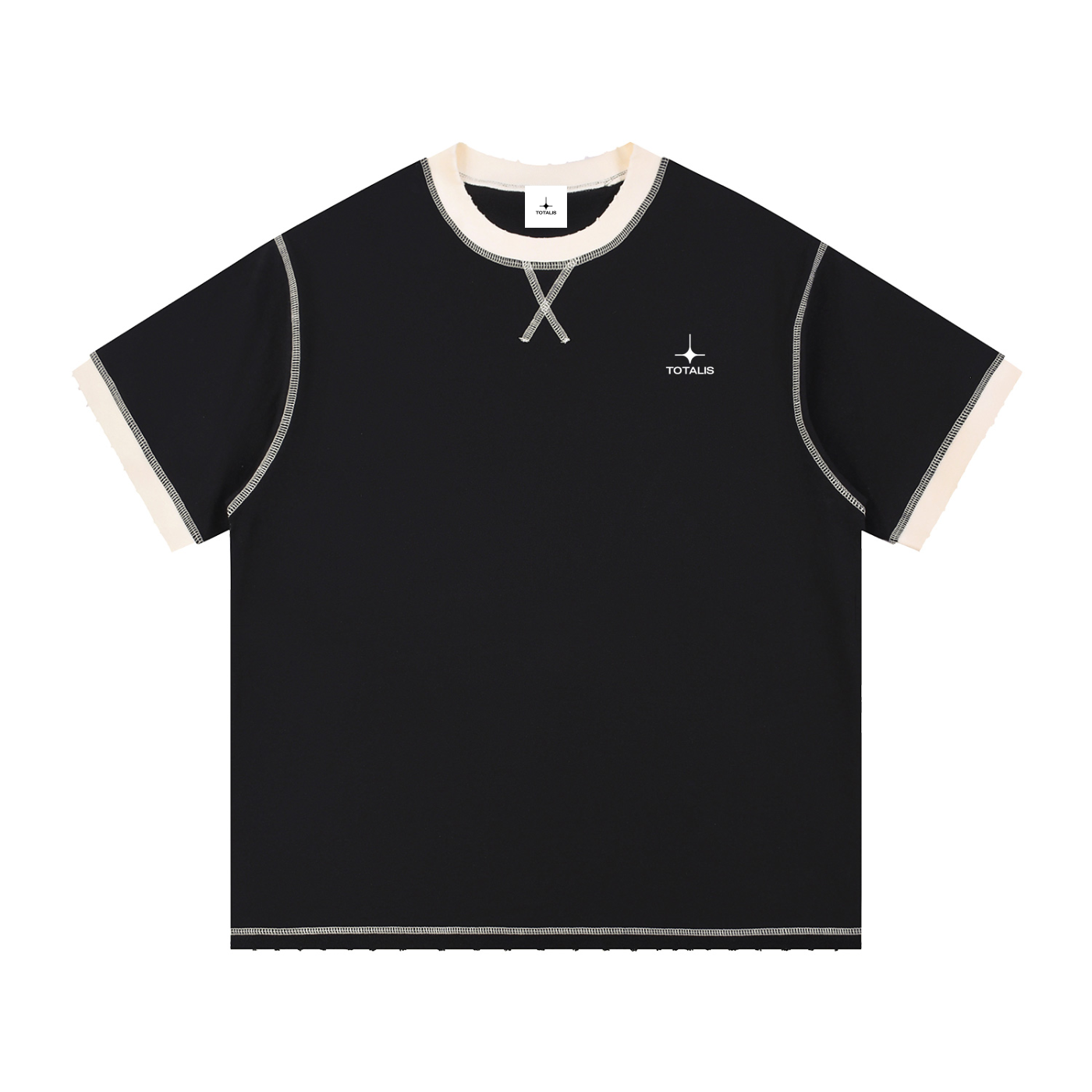 Contrast-Stitched Cotton T-Shirt